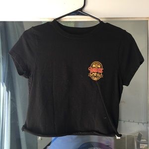 Black Vans Cropped Tee